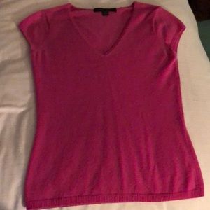 Express pink v neck 100% cashmere top